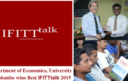 The Department of Economics has won the international Award for the Best IFITT-Talk of the year 2015