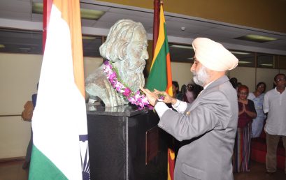Garlanding of the Bust of Rabindranath Tagore
