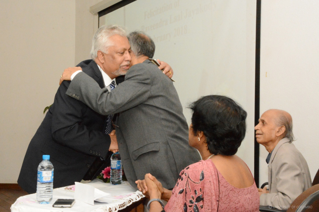 The felicitation ceremony to honor the retirement of Professor Ravindra Laal Jayakody