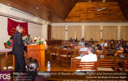 Inauguration: Master of Human Rights and Democratisation (Local) programme – 2016/2017