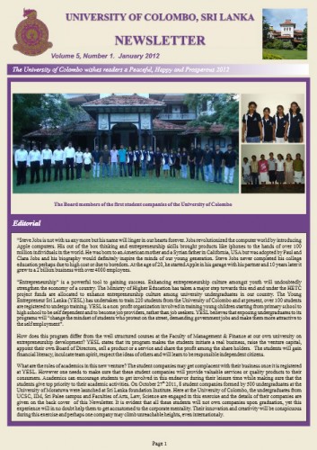 International Unit of the University of Colombo (IUUC) Activities and Collaborations 2011/2012