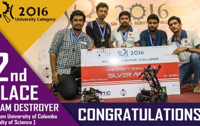 Team “DESTROYER” wins silver award at Sri Lanka Robotics Competition