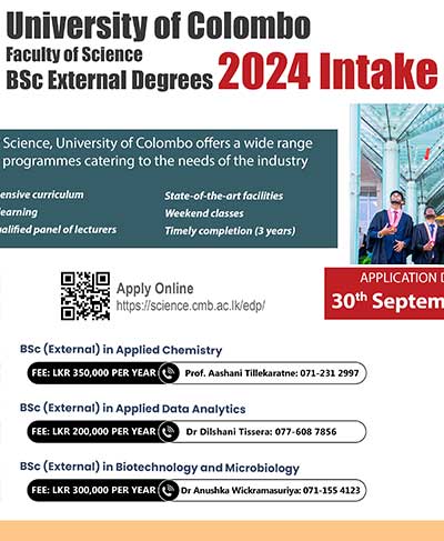 BSc External Degree Programmes 2024 Intake – Faculty of Science