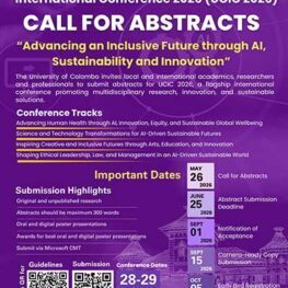 Call for Abstracts – University of Colombo International Conference 2026 (UCIC 2026)