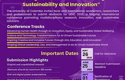 Call for Abstracts – University of Colombo International Conference 2026 (UCIC 2026)