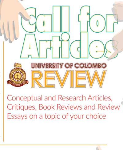 Call for Articles – University of Colombo Review (UCR)