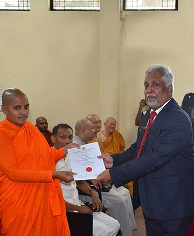 Certificate Awarding Ceremony, Department of Buddhist Studies