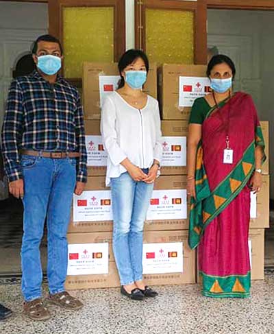 Chinese Embassy in Sri Lanka donates 11000 medical masks