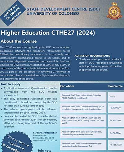 Certificate in Teaching in Higher Education (CTHE) 2024