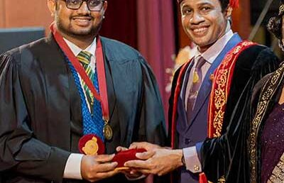 D P P Samarasekara Peace Prize – General Convocation 2024: Mr H M Asindu Munasinghe, Faculty of Law and Mr Deedat Safeer, Faculty of Medicine