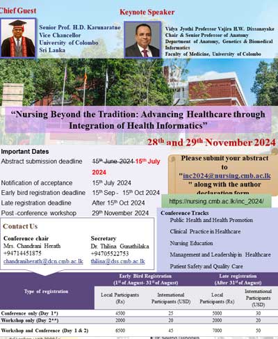 3rd International Nursing Conference – 2024 (INC 2024)