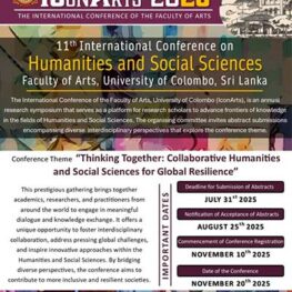 International Conference on Humanities and Social Sciences, Faculty of Arts