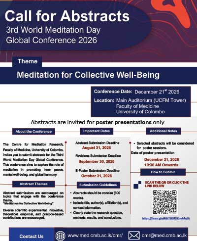 Call for Abstracts – 3rd World Meditation Day Global Conference 2026