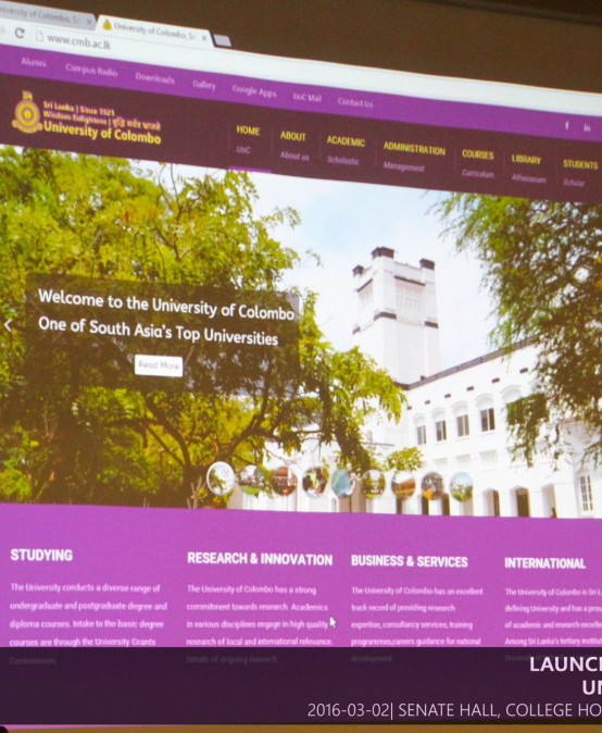 Launch of the University of Colombo new official website