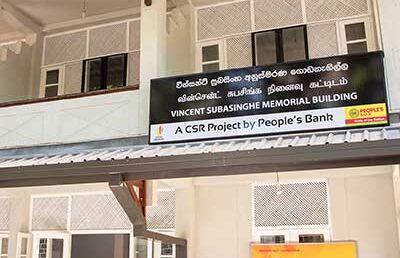 Opening of the Renovated People’s Bank Building at De Saram Women’s (Medical) Hostel