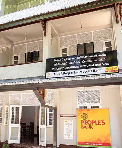 Opening of the Renovated People’s Bank Building at De Saram Women’s (Medical) Hostel