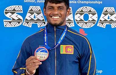 Pasindu Malawana Wins Silver Medal at Samoa IBFC Universal Weightlifting Cup 2026.