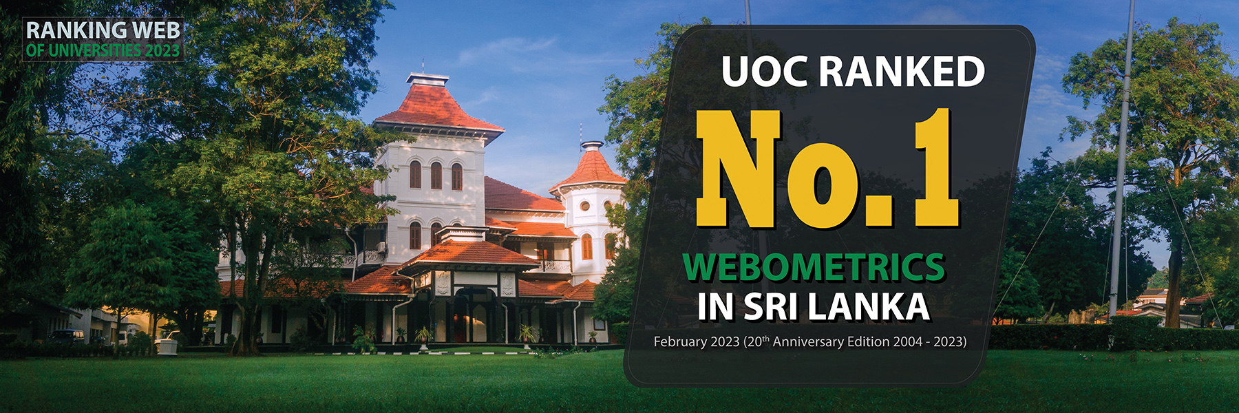 UOC retains the Top Spot among Sri Lankan Universities in the 1st