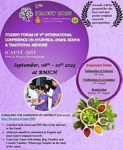 Student Forum of the 9th International Conference on Ayurveda, Unani, Siddha & Traditional Medicine