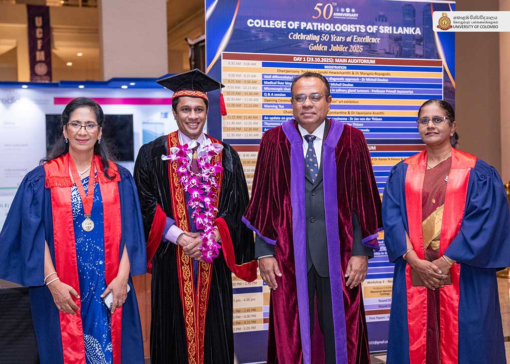 The Faculty of Medicine collaborated with the College of Pathologists of Sri Lanka at its 50th Anniversary International Conference