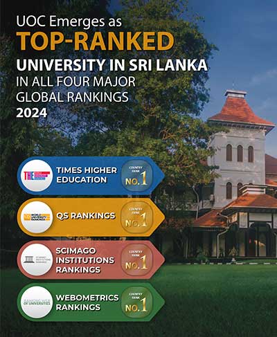 UOC Emerges as Top-Ranked University in Sri Lanka in All Four Major Global Rankings