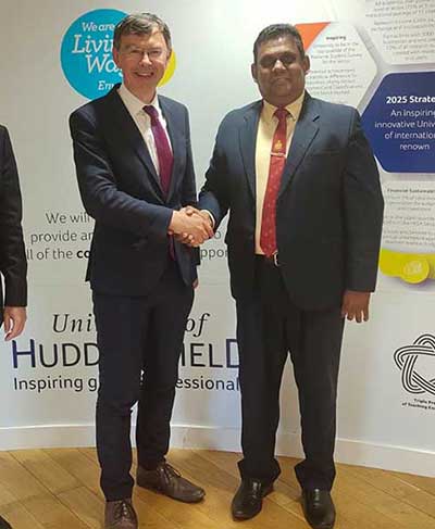 University of Colombo and the University of Huddersfield,  United Kingdom Initiated Discussion on University Collaboration