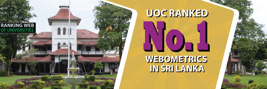 No. 1 Among Sri Lankan Universities In The Webometrics Ranking 2020 ...