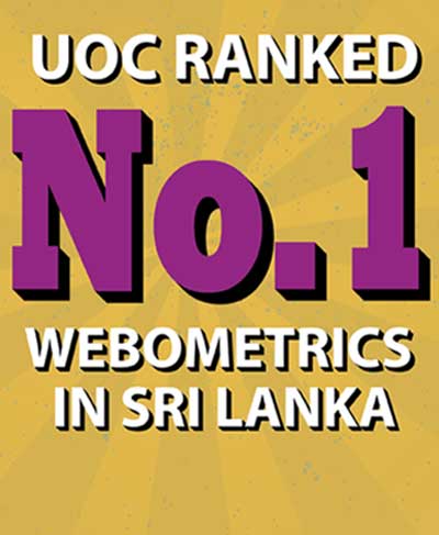 No. 1 among Sri Lankan Universities in the Webometrics Ranking – Second edition July 2022 (version 14.0)