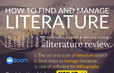 Workshop on “How to Find and Manage Literature”